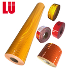 White Yellow Red Diamond Prismatic Reflective Sheeting In Rolls Packaging