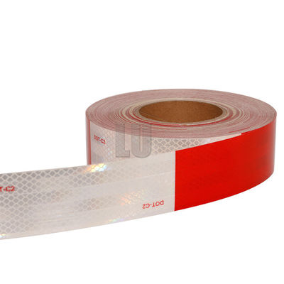 Micro Prismatic Red and white 6inch*6inch DOT-C2 Reflective Tape for truck