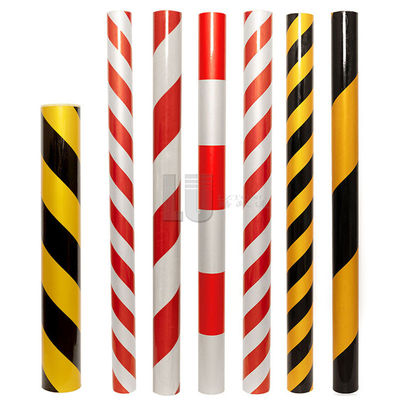 Hoge zichtbaarheid Verkeersveiligheid Reflectieve film zelfklevend Aluminium basis Reflectieve tape voor waarschuwing Post & Guardrail Eind