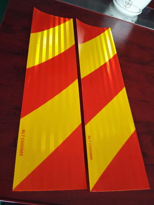 Chevron-sticker reflecterend rood geel Trailer reflecterende tape en Chevron-voorschriften