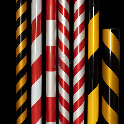 Hoge intensiteit geelzwarte dubbele kleur technische kwaliteit reflecterende folie plakband voor verkeerswaarschuwing