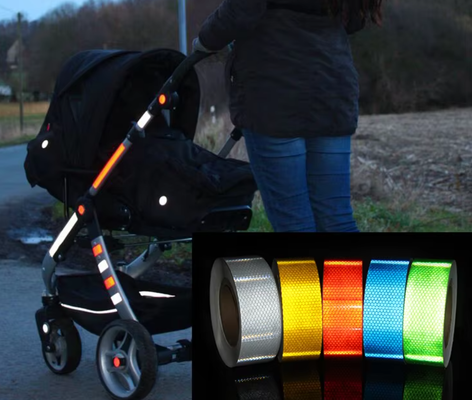 Honingraat PVC &amp; PET reflecterend materiaal Zelfklevend reflecterend stickervel Waarschuwing Gebruik tijdelijke reflecterende tape voor de veiligheid