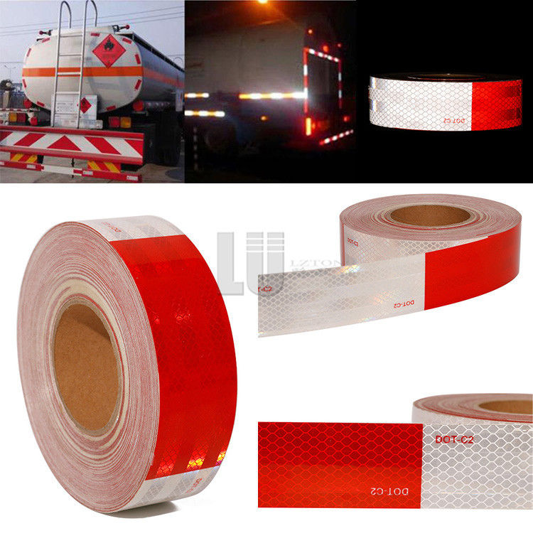Gecertificeerd Biedt 2'' Waarschuwing Wit Rood Verblind DOT-C2 Reflectieve Tape Voor Truck