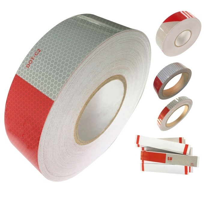 Gratis monster 6" x 6" / 7" x 11" dot C2 reflecterende tape wit en rood