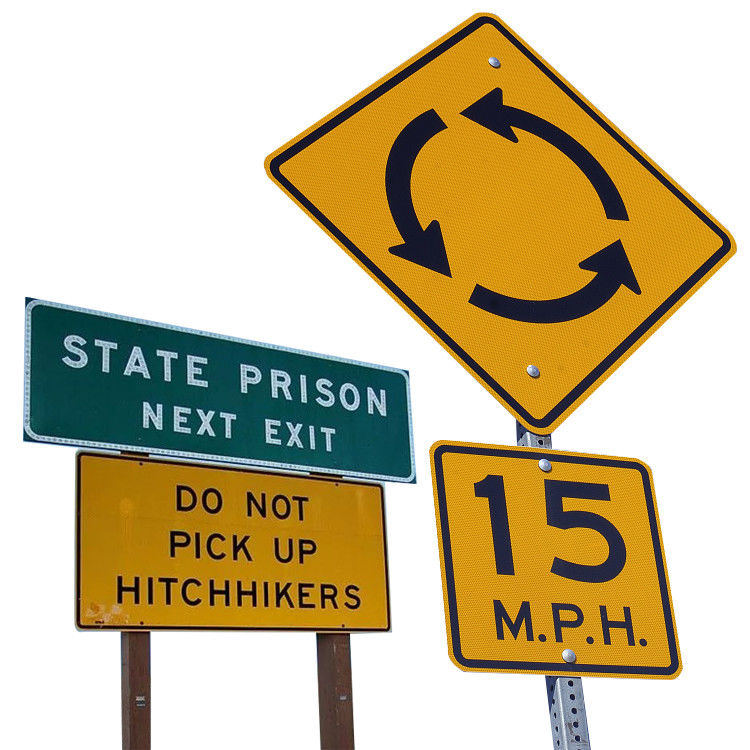 Verkeerssnelheidsbeperkingstekens Aluminium verkeersborden Reflectief vertragen wegborden voor verkeersveiligheid