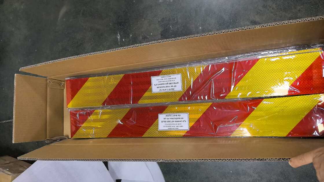 Fabrikant Reflecterende Stickers Achtermarkering Plaat Sticker Op Maat Geknipte Voertuig Reflecterende Chevrons Streep