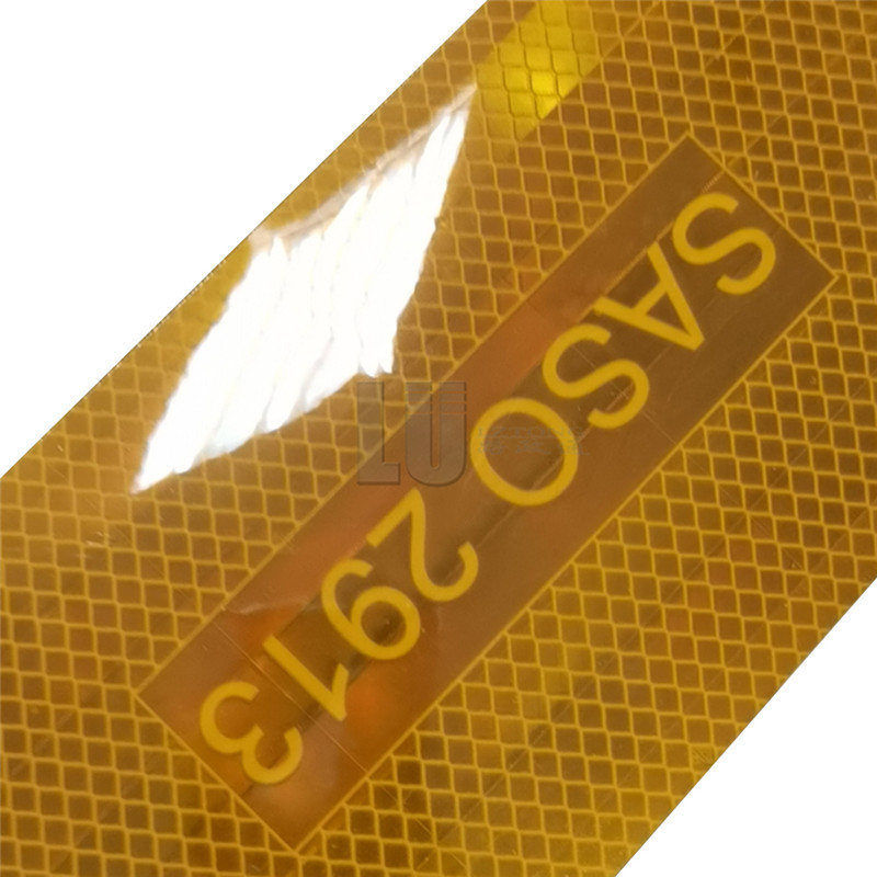 Waterdichte SASO 2913 Gele Weerspiegelende Stickers4inch Breedte