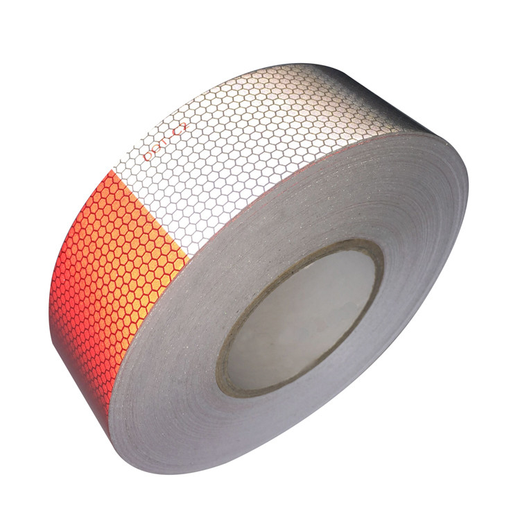 Honingraat Rood Zilveren Dot Reflective Tape Placement 6 Duim X 6 Duim voor Vrachtwagenauto