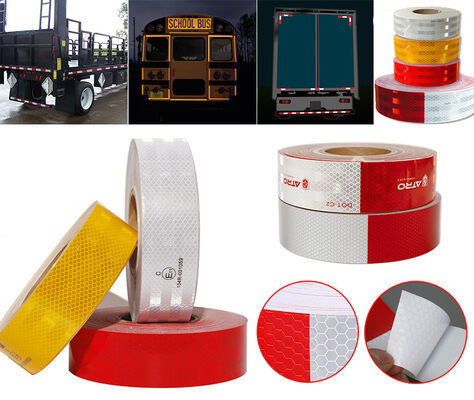 2 Inch Diamond Grade Zelfklevende Veiligheid Radium Roll 3-5 Jaar Plus Kwaliteit ECE Retro Reflecterende Tape Micro Prismatische PET