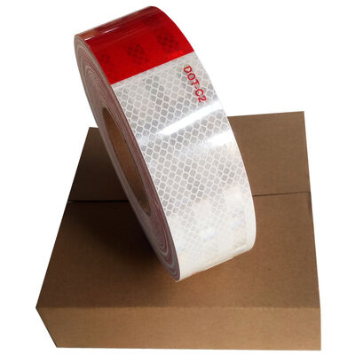 Waterdichte reflecterende tape DOT-C2 rode en witte zelfklevende opvallende tape voor aanhangwagen, buiten, auto's, vrachtwagens